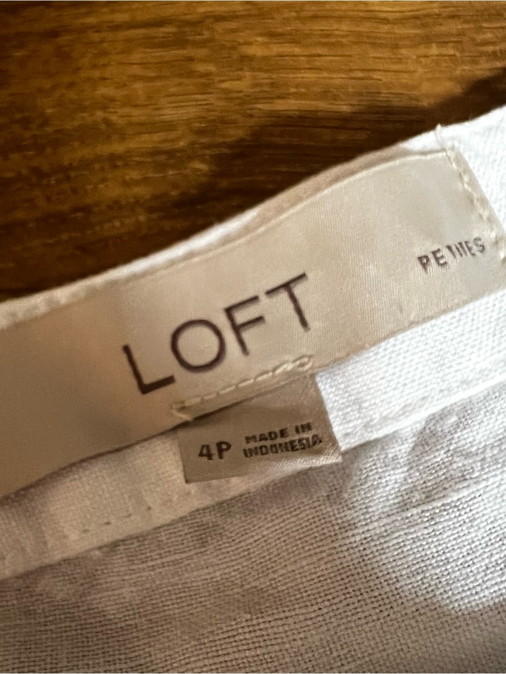 LOFT White Linen Button-Front Sleeveless Sundress – Size 4 Petite - Picture 4 of 7